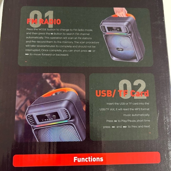 Portable Bluetooth Speaker with Microphone – Karaoke Party Speaker - Picture 10 of 12